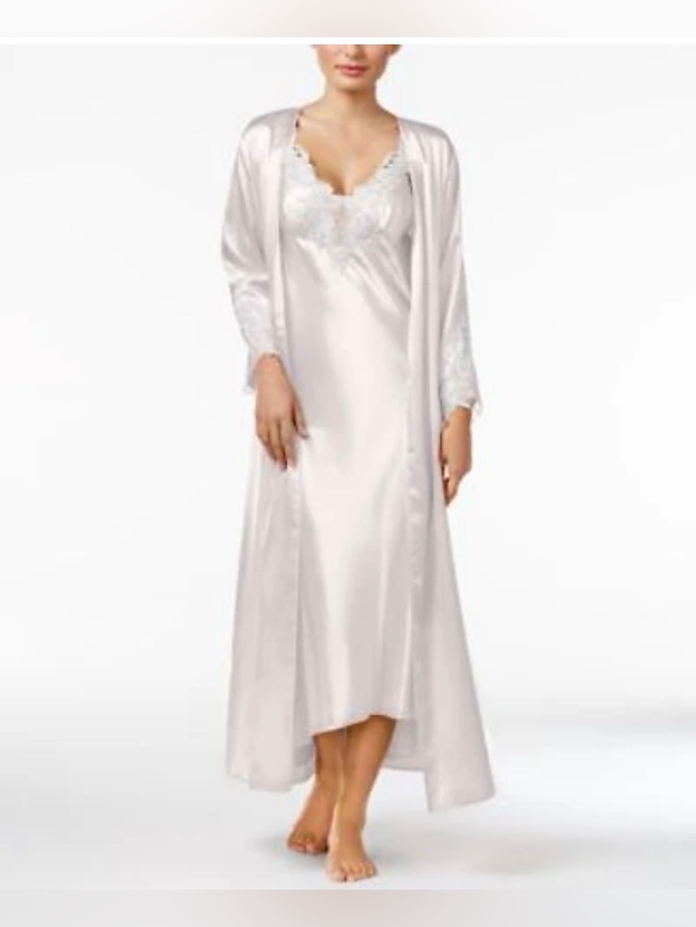 Flora By Flora Nikrooz Stella
Satin Venise Trim Gown Robe
Separates